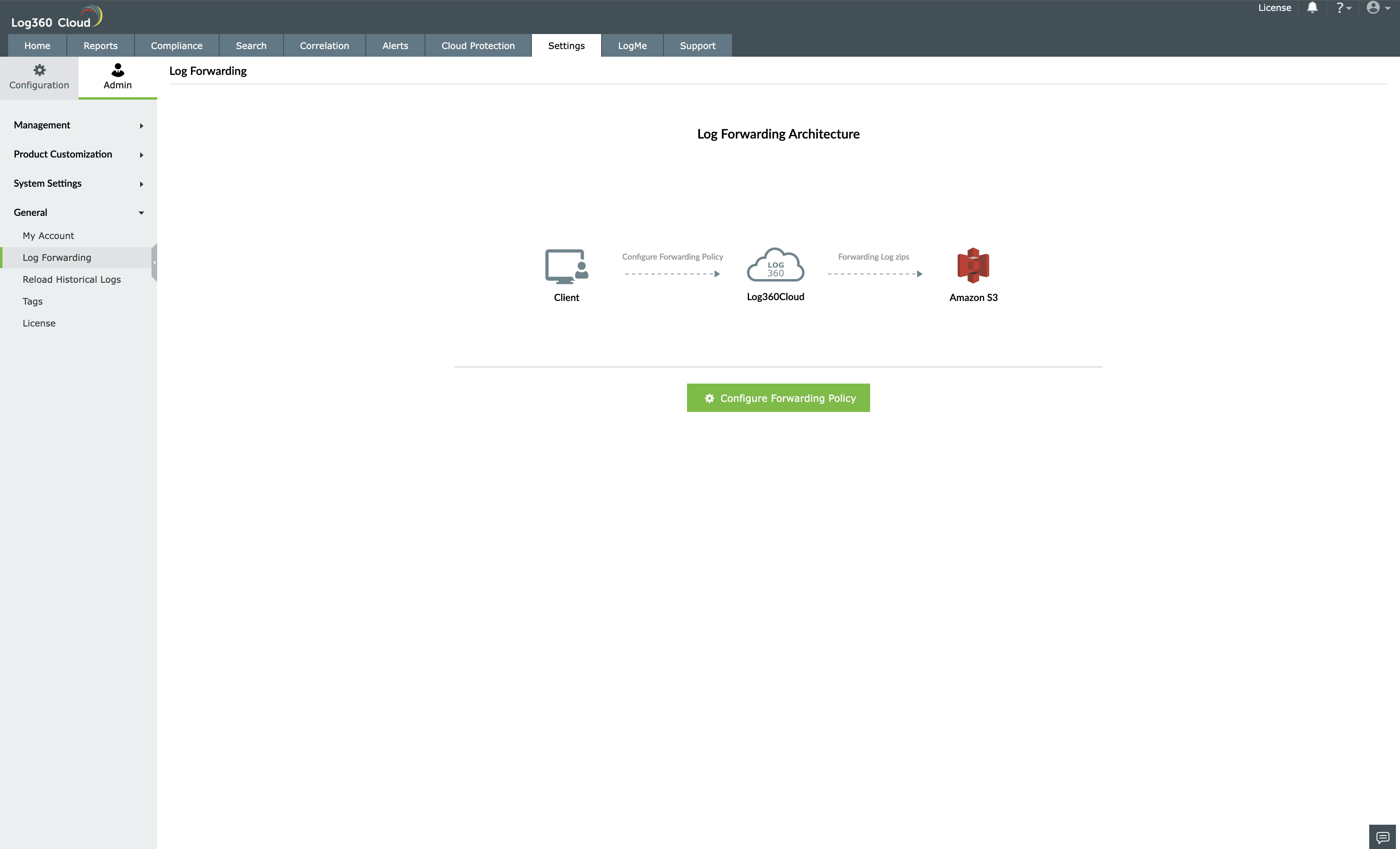 Log forwarding